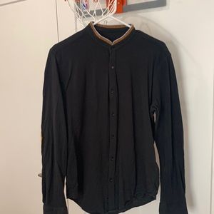 Zara button up mandarin collar